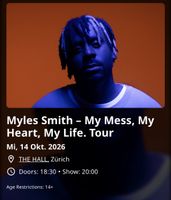 4 Tickets für Myles Smith Zürich