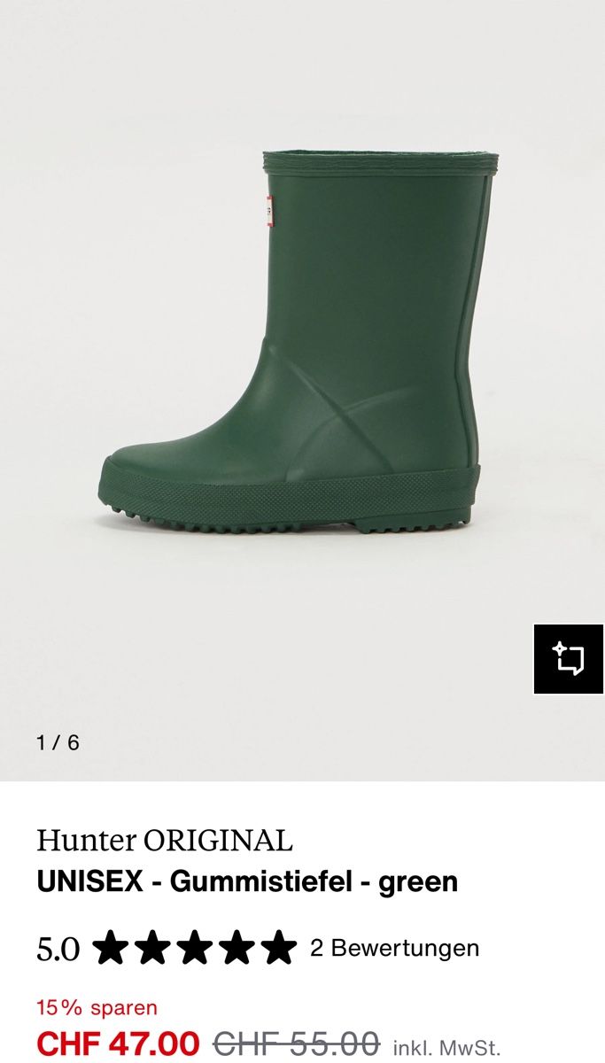 Hunter Scarpe per ragazzi: Hunter Green Toddler Rain Boots Gr. 22 – Usato da Mühlau venduto da mat_zzj2 3