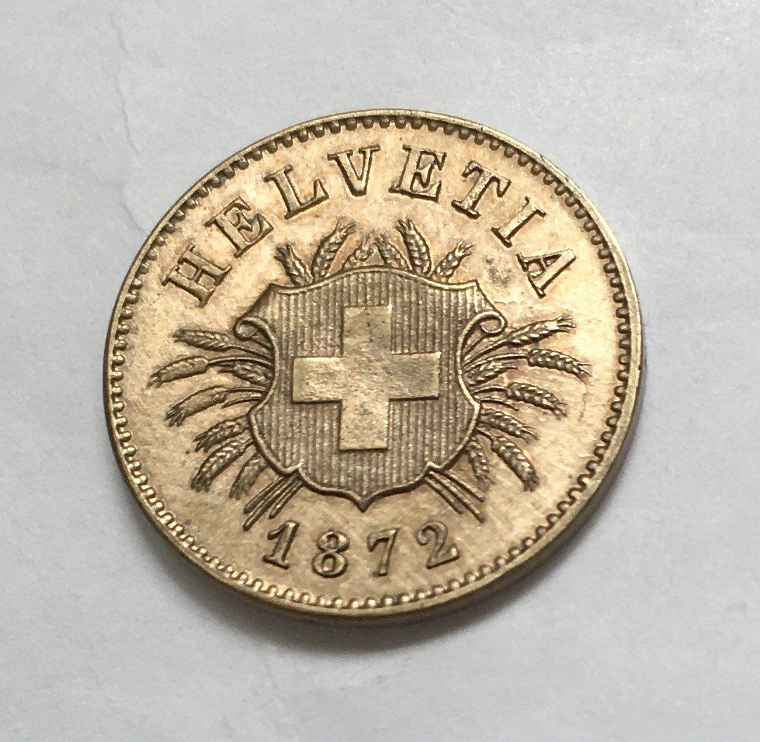 Alle Münzen: 1872 5 Rappen unz – Neu (gemäss Beschreibung) aus Kirchberg SG von Helveticus00
