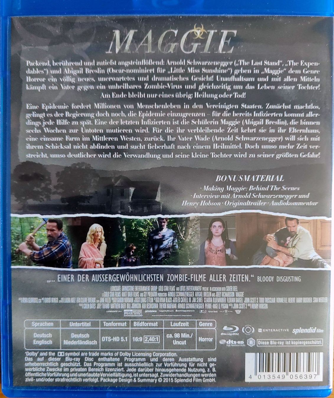Tutti i DVDs: Maggie (Henry Hobson, 2015) – Usato da Burg AG venduto da Franklin5736 1