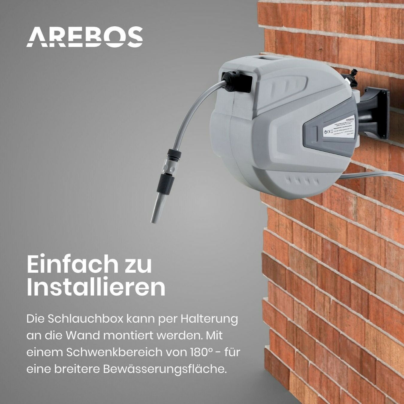 Tubi & Tubi flessibili: Gartenschlauchaufroller Grau 30 m – Nuovo e nell'imballaggio originale da Bottighofen venduto da zaap 2