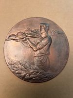 Prototypprägung Plakette "Der Bäcker" Bronze 95% Huguenin