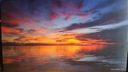Grusskarte Sonnenuntergang Meer Küste