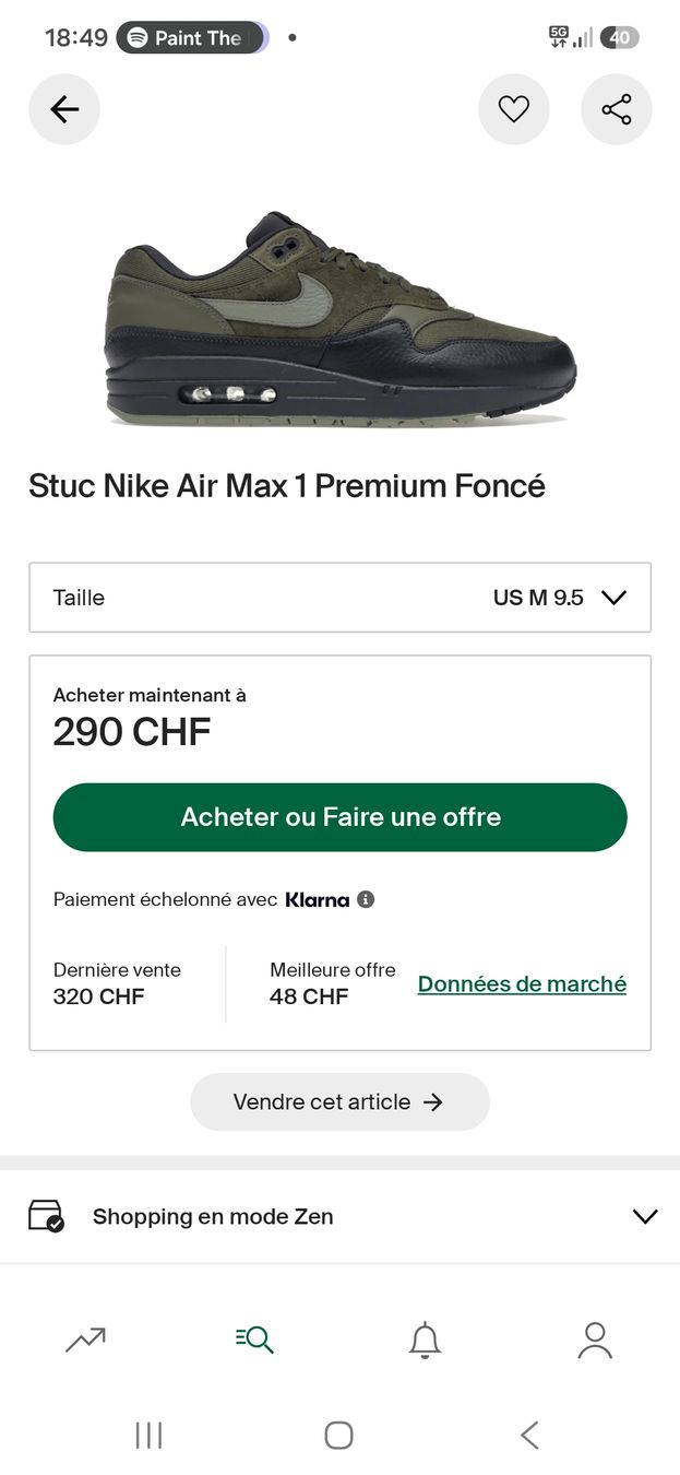 Nike Scarpe da uomo: air max 1 premium  – Nuovo (secondo la descrizione) da Nyon venduto da menzito 4