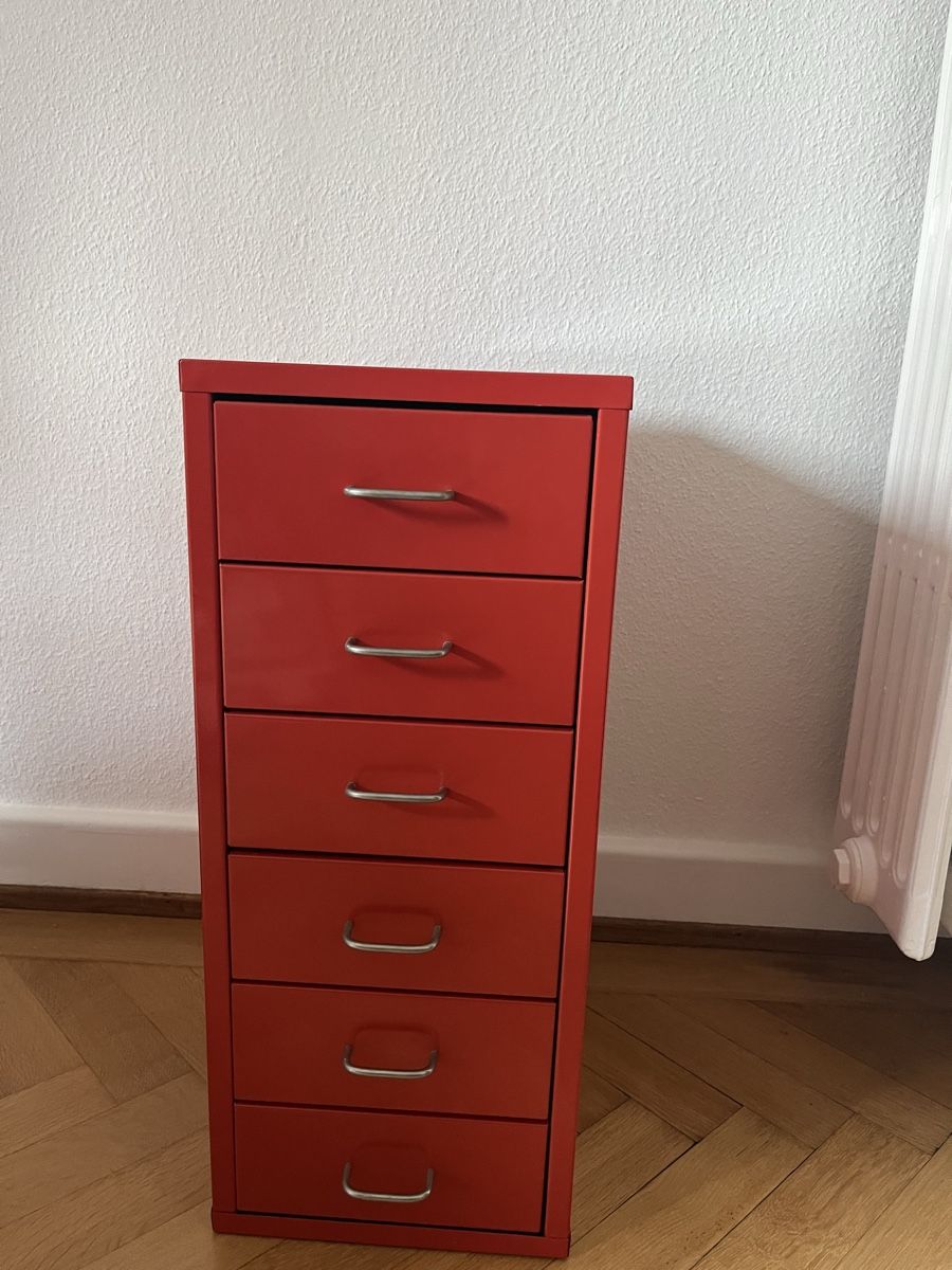 Cassettiere: Büromöbel Kommode Schubladen Metall rot – Usato da Olten venduto da lcs_2sdk