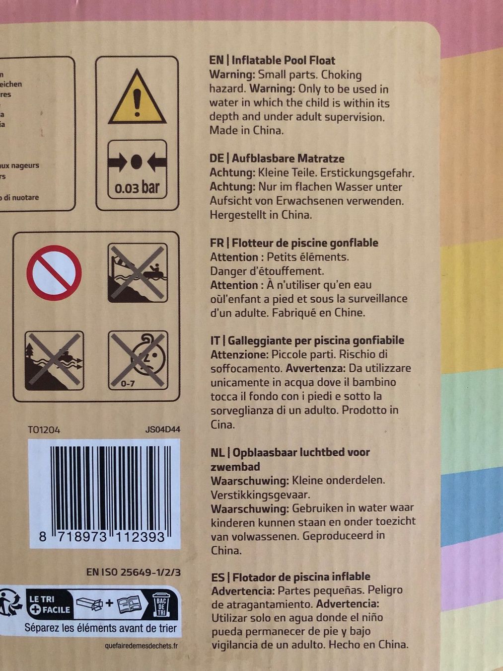 Salvagente: Aufblasbare Matratze Inflatable Pool Float Ice Cream Bouée – Nuovo e nell'imballaggio originale da St-Aubin FR venduto da Tiweety 2