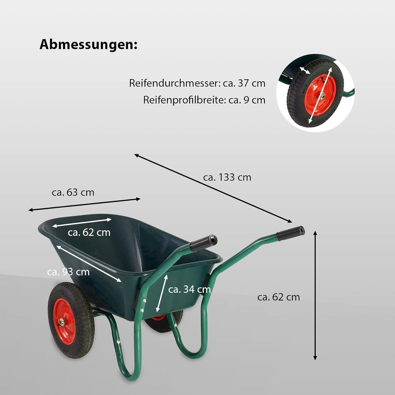 Sonstiges: TrutzHolm 2-Rad Schubkarre 100 L – Neu und originalverpackt aus Bottighofen von zaap 2