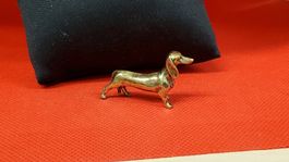 Süsser Dackel, goldfarben. Sammlerstück, neuwertig!