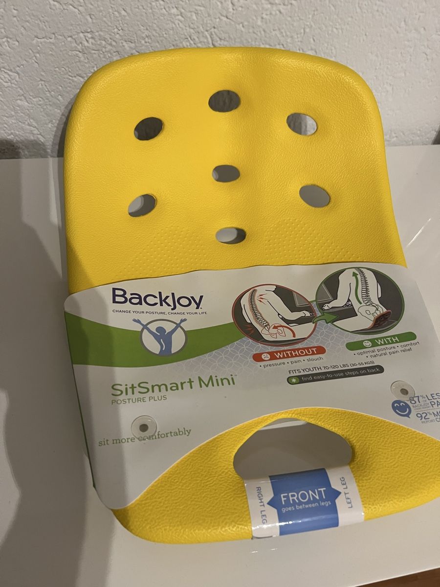 Sgabelli: BackJoy SitSmart Mini Gelb - Jugendgrösse, Neu – Nuovo e nell'imballaggio originale da Chur venduto da ZATO