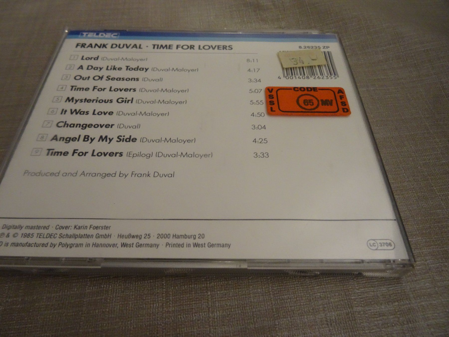 CD: Frank Duval - Time For Lovers CD – Usato da Olten venduto da Disc-Ausverkauf 1