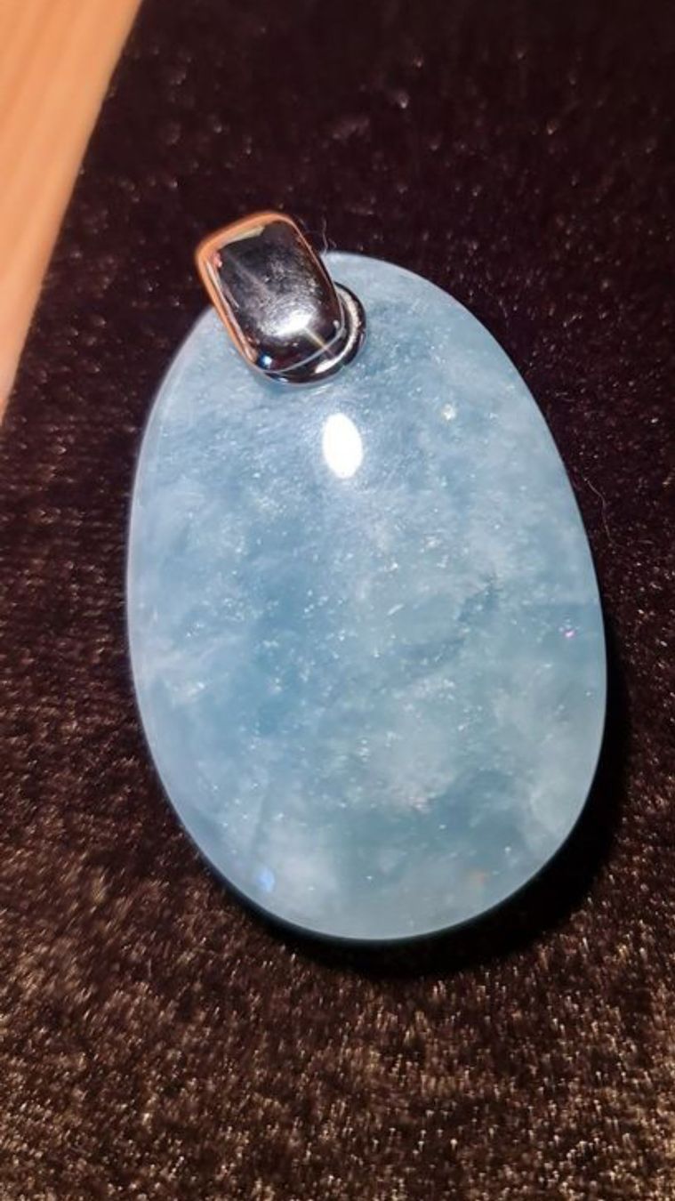 Anhänger: Pendentif aigue-marine pierre argent 925 – Gebraucht aus Sion von norns 1