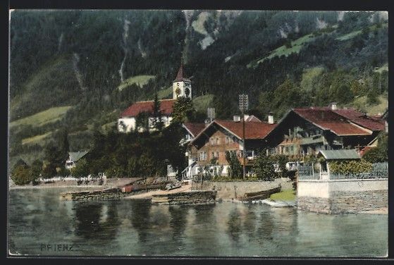 Cartoline postali: AK Brienz, Ortsansicht am Wasser – Usato da Berlin venduto da bartko-reher