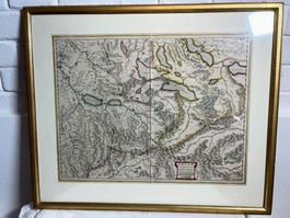 Landkarte Mercator antik Schweizerisches Mittelland