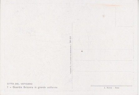 Cartoline postali: Schweizer Gardist im Vatikan. – Usato da Schlieren venduto da petros38 1