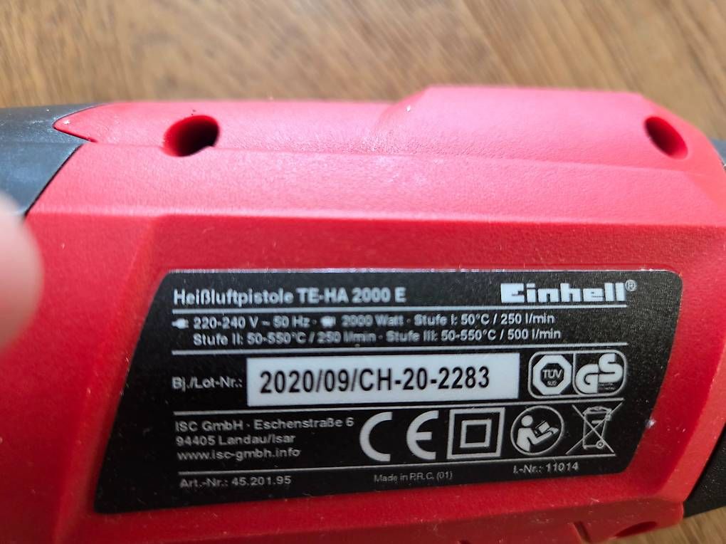 Einhell Tutti gli attrezzi: Einhell Te-Ha 2000 E Heissluftföhn – Usato da Dinhard venduto da Xspark 2