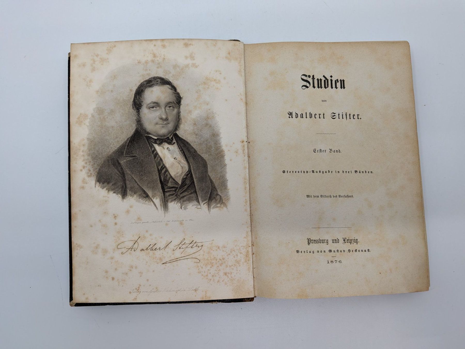 Libri: Antikes Buch Adalbert Stifter Studien 1. Band 1876 – Usato da Emmen venduto da magelan 2