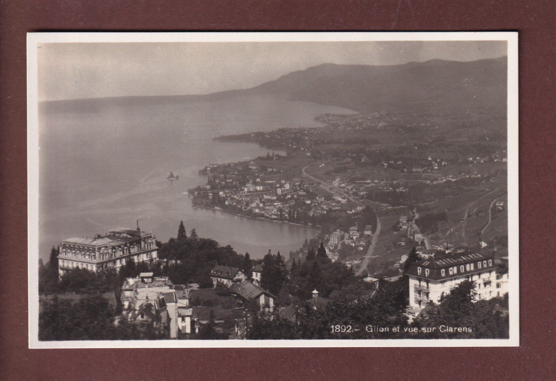 Cartoline postali: GLION et vue sur Clarens – Usato da Pully venduto da nicecards