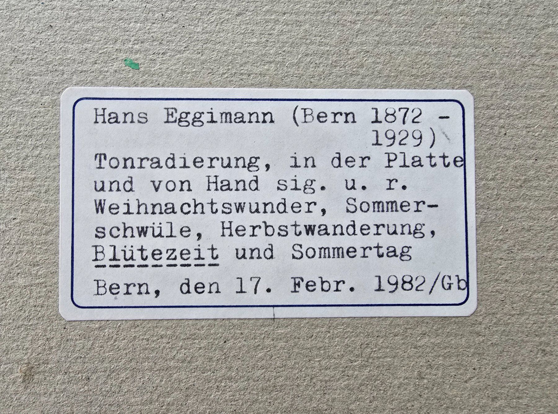 Foto & Immagini: Hans Eggimann Tonradierung "Blütezeit" – Usato da Wil SG venduto da Franziska-Claudia 2