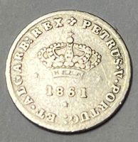 50 Reis - Rei Pedro V - Portugal - 1861 (Silber .917)