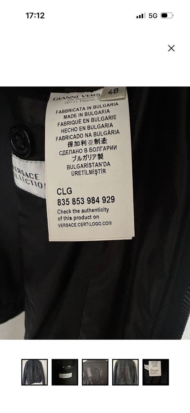Versace Vestes: Versace Collection – D'occasion à Ebikon par yogi108 4