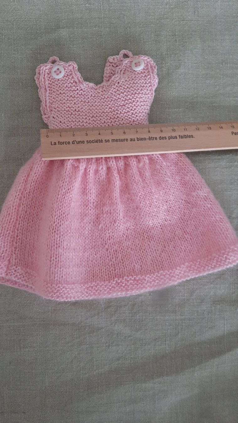 Götz Bambole: Robe rose tricotée pour poupée – Usato da Territet venduto da BIsiCO 4