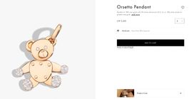 Pomellato Orsetto Charm 18K RG (≈0.2 ct) diamond : CHF3200