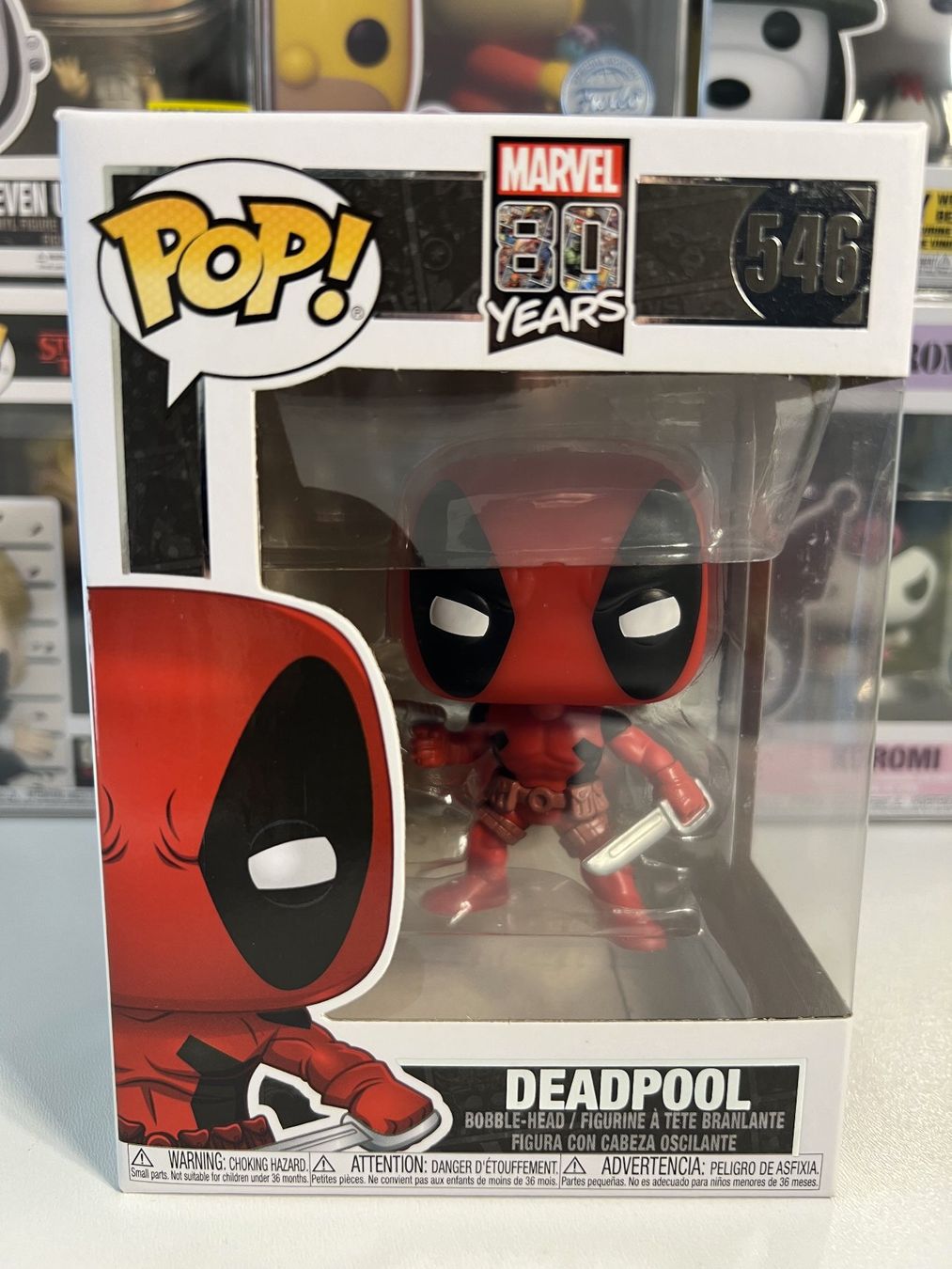 Funko Statuette: Funko POP! Marvel Deadpool (Gun & Sword First Appearance) – Nuovo e nell'imballaggio originale da Le Mouret venduto da perfectbijou