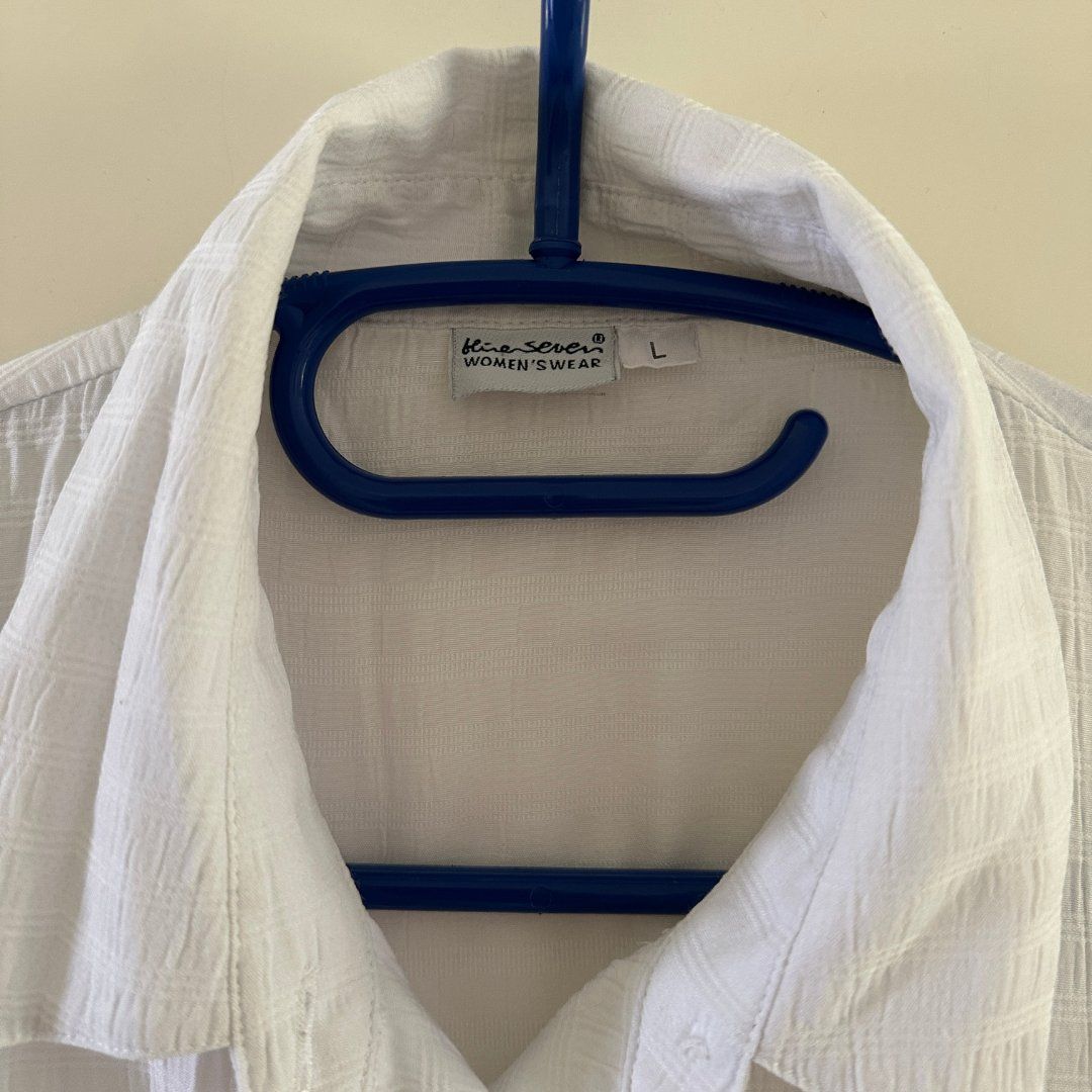 Tuniche: Vintage Original White Summer Sleevless Tunic L – Usato da Zofingen venduto da JumpInVintage 1