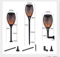 4 Pcs Solar Flammenlicht mit Zubehör Set