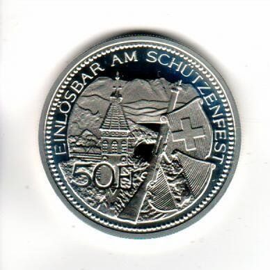 Alle Münzen: 50 Fr. Schützenmedaille Thun 1995 – Gebraucht aus Wolhusen von Curver9