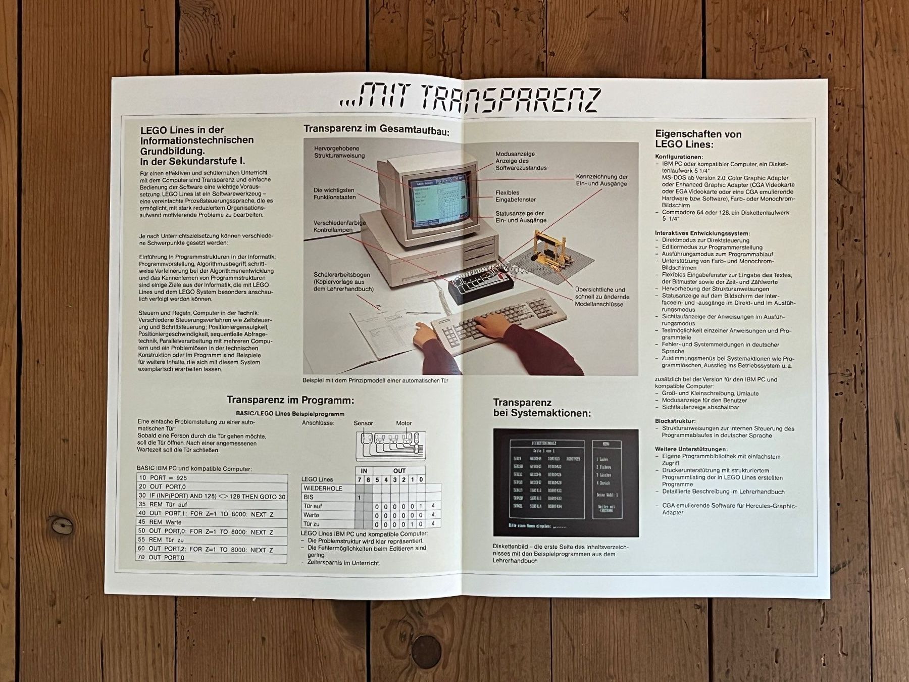 Lego Documenti: LEGO Prospekt Schulsoftware von 1987 – Usato da Winterthur venduto da Wusa01 2