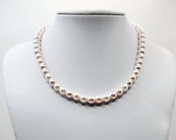 Perlenkette Echte Muschelperlen Pastell