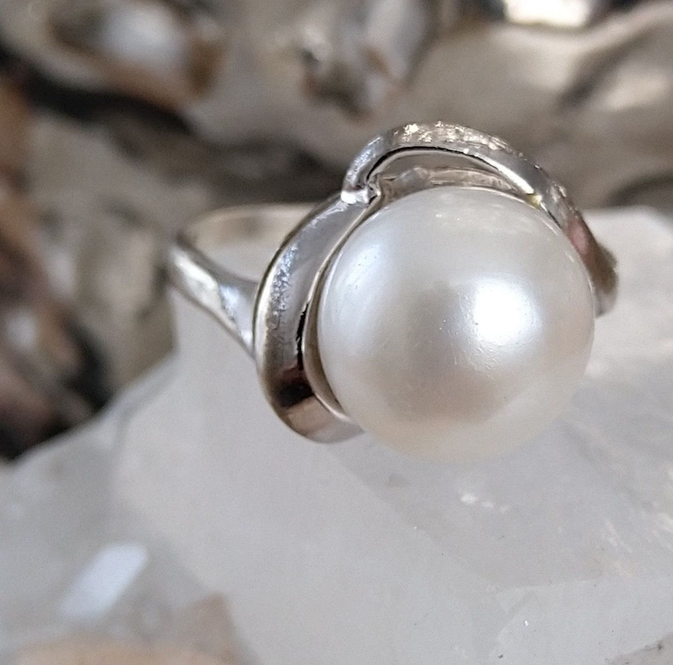 Ringe: PERLEN RING IN 925 SILBER – Gebraucht aus Romanshorn von BoutiqueA 4