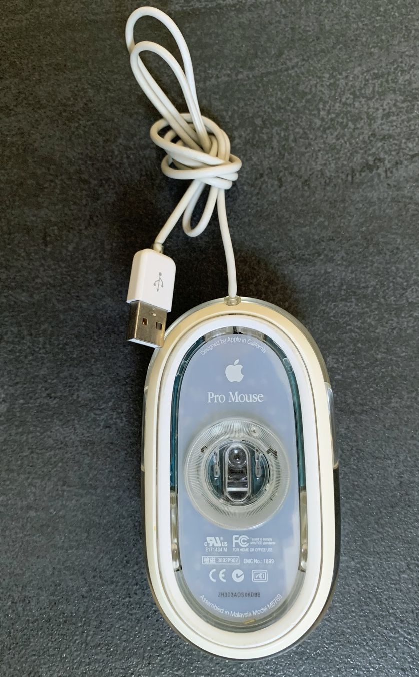 Apple Mouse: rare: souris Apple Pro (blanc transparent), 2000-2003 – Usato da Ecublens VD venduto da b_pillard 1