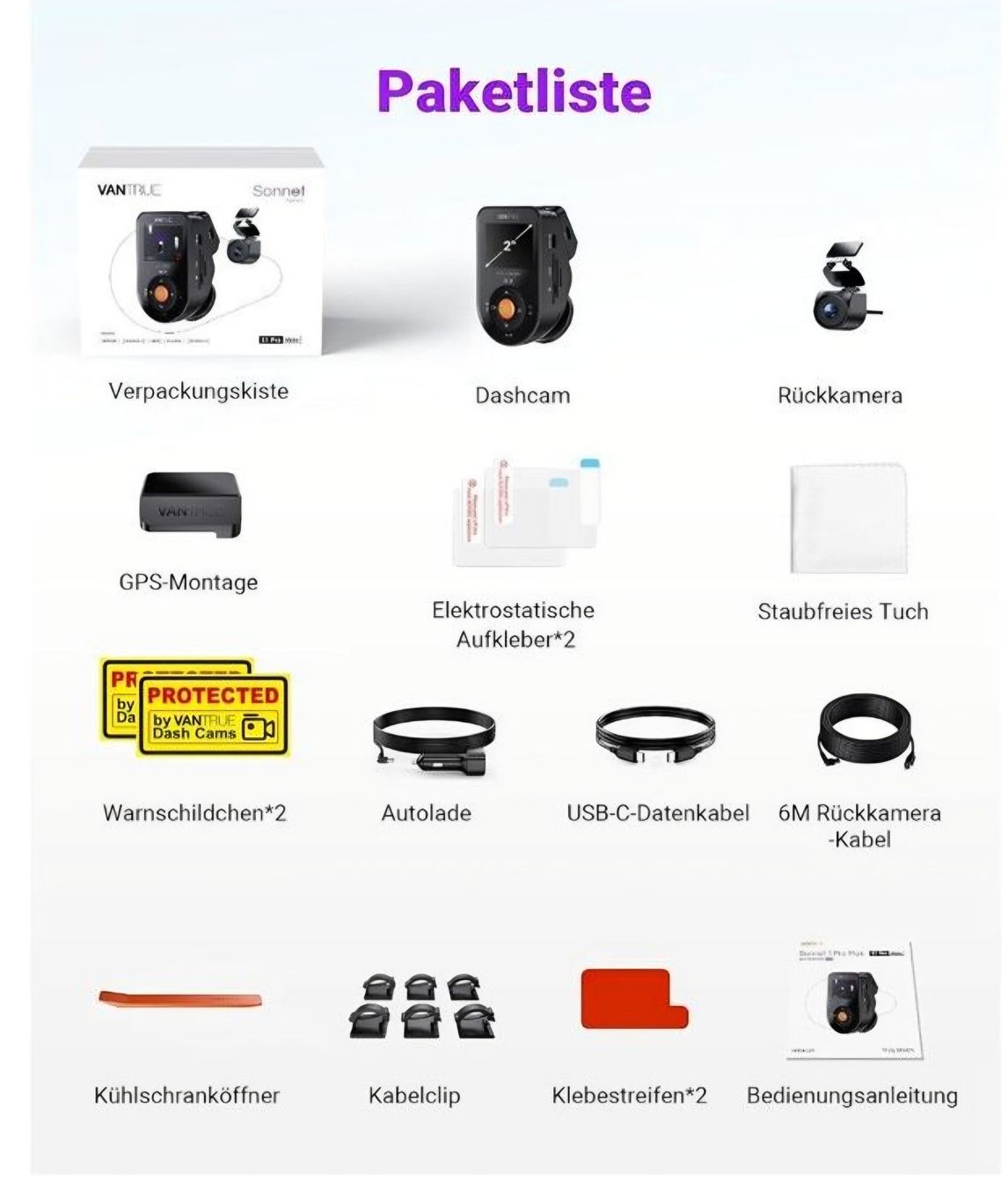 Action Cam: Vantrue S1 Pro Max 2CH 4K + 2.5K Dashcam – Nuovo e nell'imballaggio originale da Rorschach venduto da ahm_nes8 9