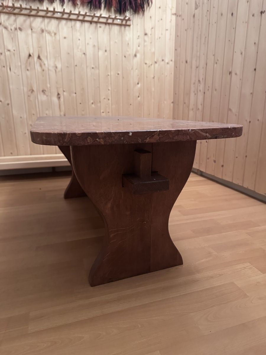 Tavoli: Couchtisch Marmorplatte Holzgestell rechteckig – Usato da Riedholz venduto da lena__4533 3