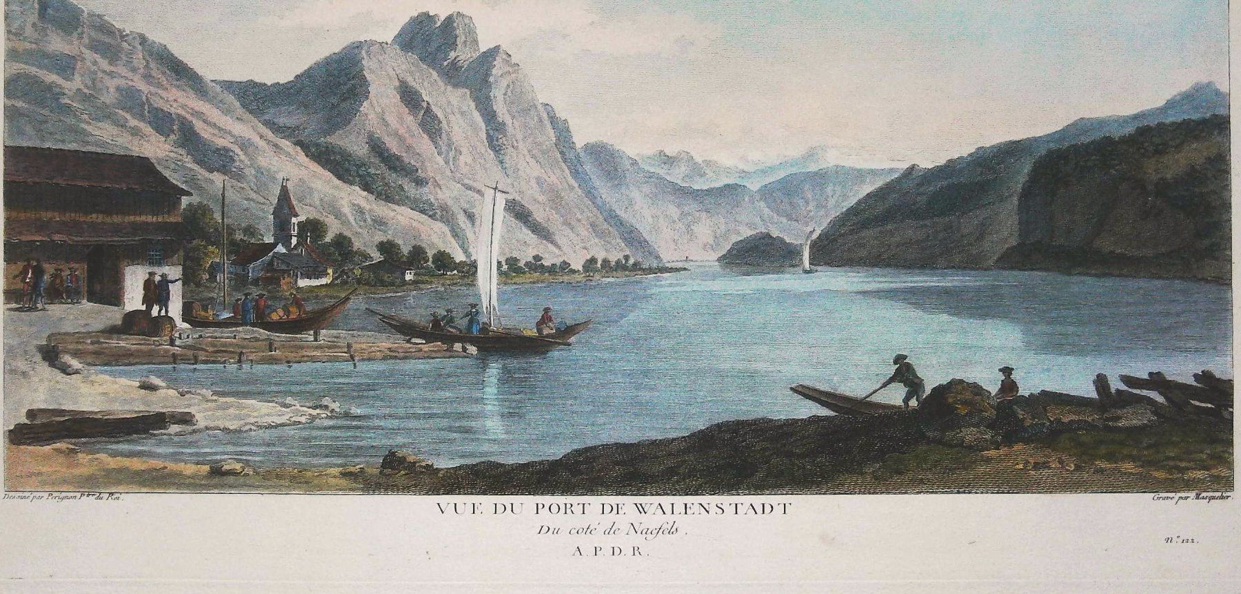 Incisioni: Weesen Originalkupferstich 1780 – Usato da Rafz venduto da Helvet32 1