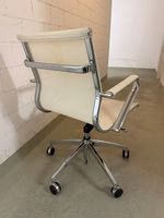 Bürostuhl Weiss  Leder/Mesh