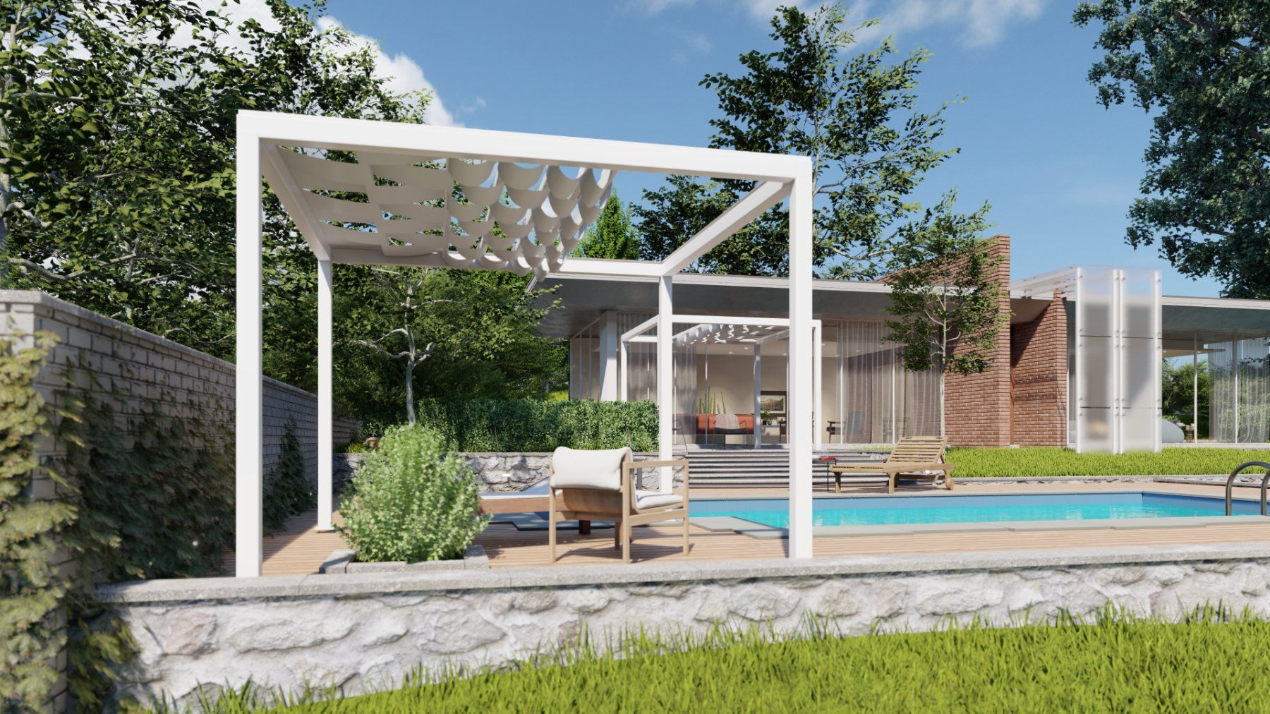 Unterstände: Faltpergola Typ Split 3x4m – Neu und originalverpackt aus Däniken SO von TEXBAU_AG