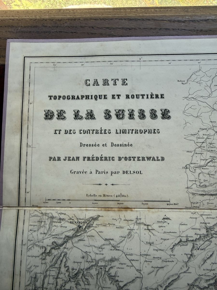 Cartine & Atlanti: Carte ancienne Suisse 19e - Entoilée – Usato da Fribourg venduto da Ardoffel 3