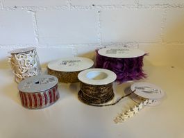 6 Decko Bänder / Geschenkbänder
