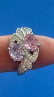 Luxus Elegante Gr: 19/9 Ring Zirkonia Farbe Silber