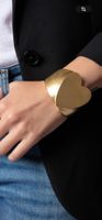 Zadig&Voltaire bracelet manchette rigide doré, coeur ❤️ (57)
