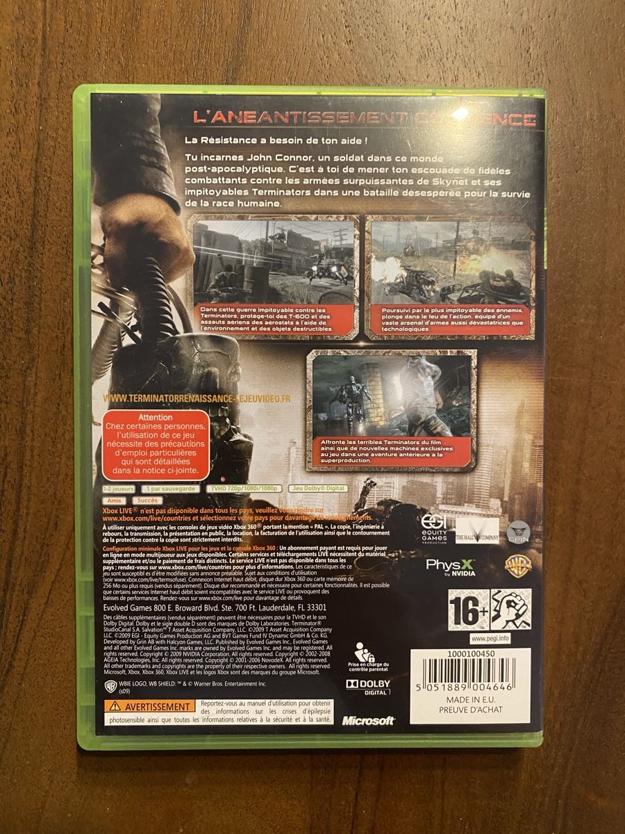Microsoft Giochi: Terminator Renaissance für Xbox 360 – Usato da Thunstetten venduto da Virus_33 2