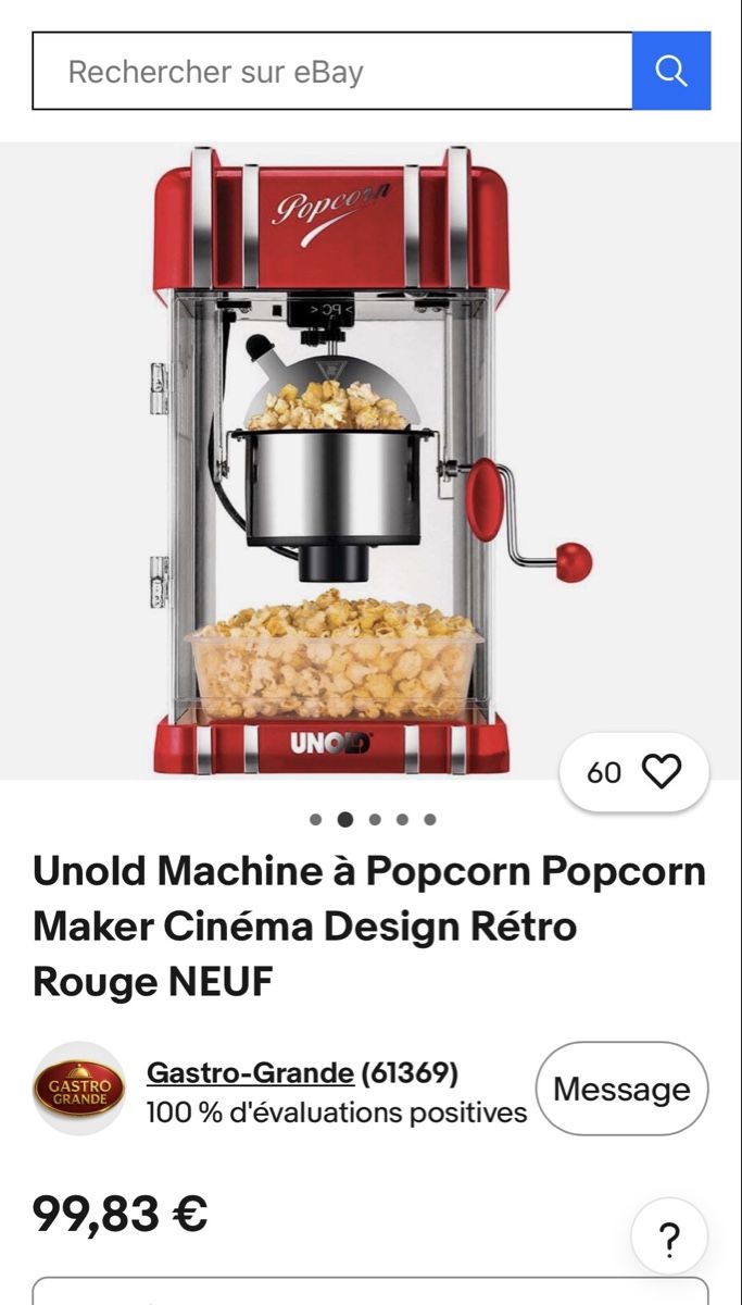 Appareils de cuisine: Popcorn Maschine – Neuf avec emballage d'origine à Zürich par JessicaGalvaoGoetze 1