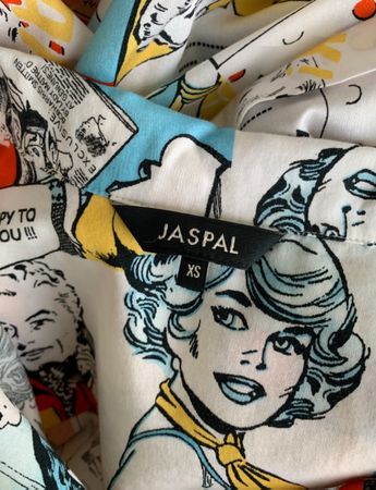 Superbe iconique blouse JASPAL comic rétro pop art t.XS