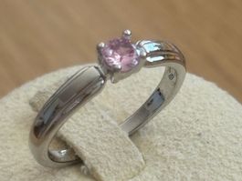 Luxus Elegante Solitär gr: 19/9 Ring Zirkonia Farbe: Silver