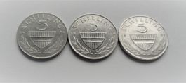5 Schilling Oesterreich LOT 1970er Jahre