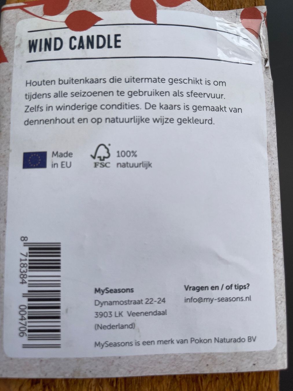 Candele: Wind Kerze – Nuovo e nell'imballaggio originale da Wettingen venduto da Kawasaki987 2