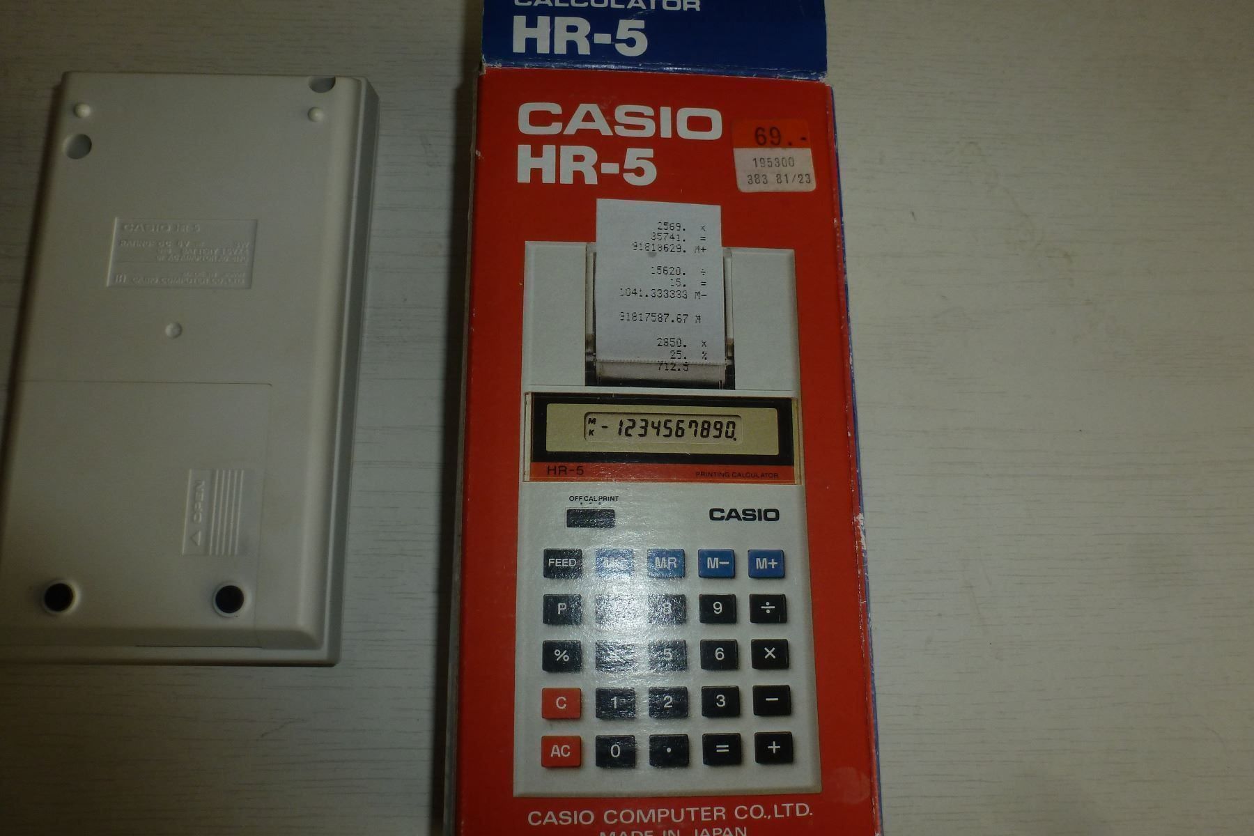 Calcolatrici tascabili: CASIO HR-5 Mini-Druckrechner – Nuovo e nell'imballaggio originale da Emmen venduto da newdeal1970 2